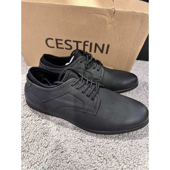 CESTFINI BLACK MENS OXFORD DRESS SHOES SIZE‎ 10.5 - Picture 3 of 5